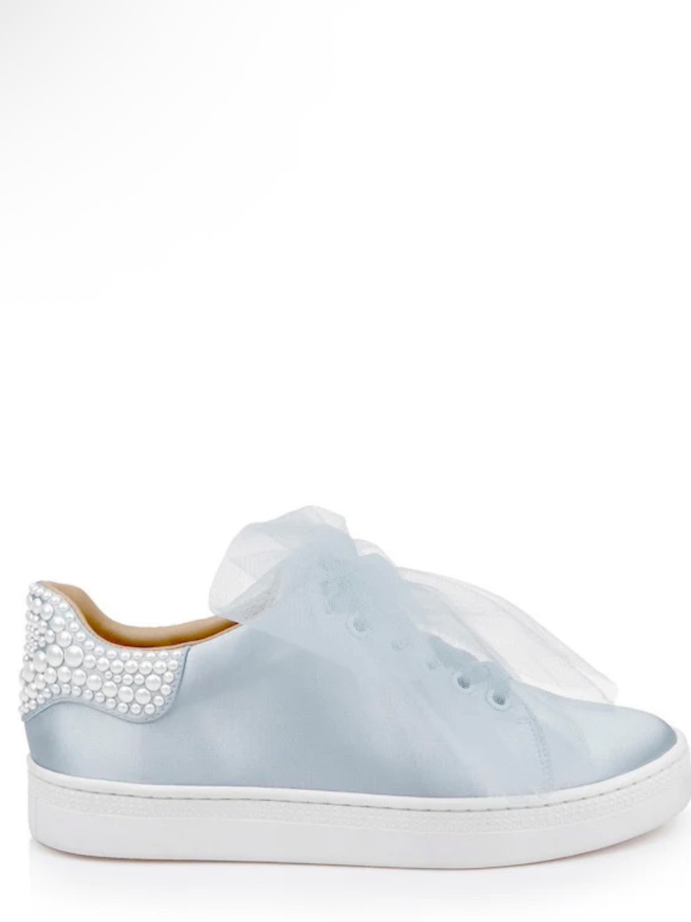 Badgley Mischka Gem Dressy Sneakers Bridal Shoes Moonstone Blue NEW